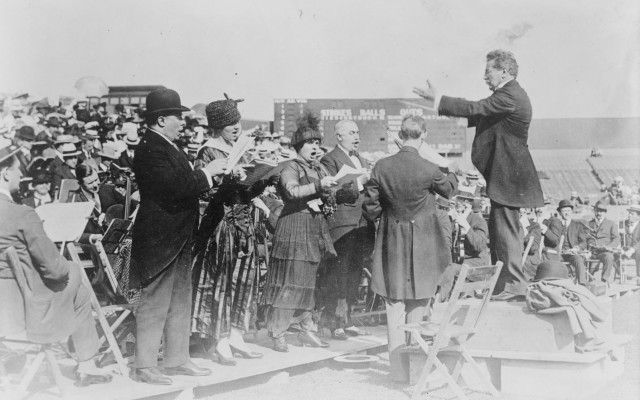 Openlucht uitvoering van het Requiem, New York 1916